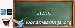 WordMeaning blackboard for bravo
